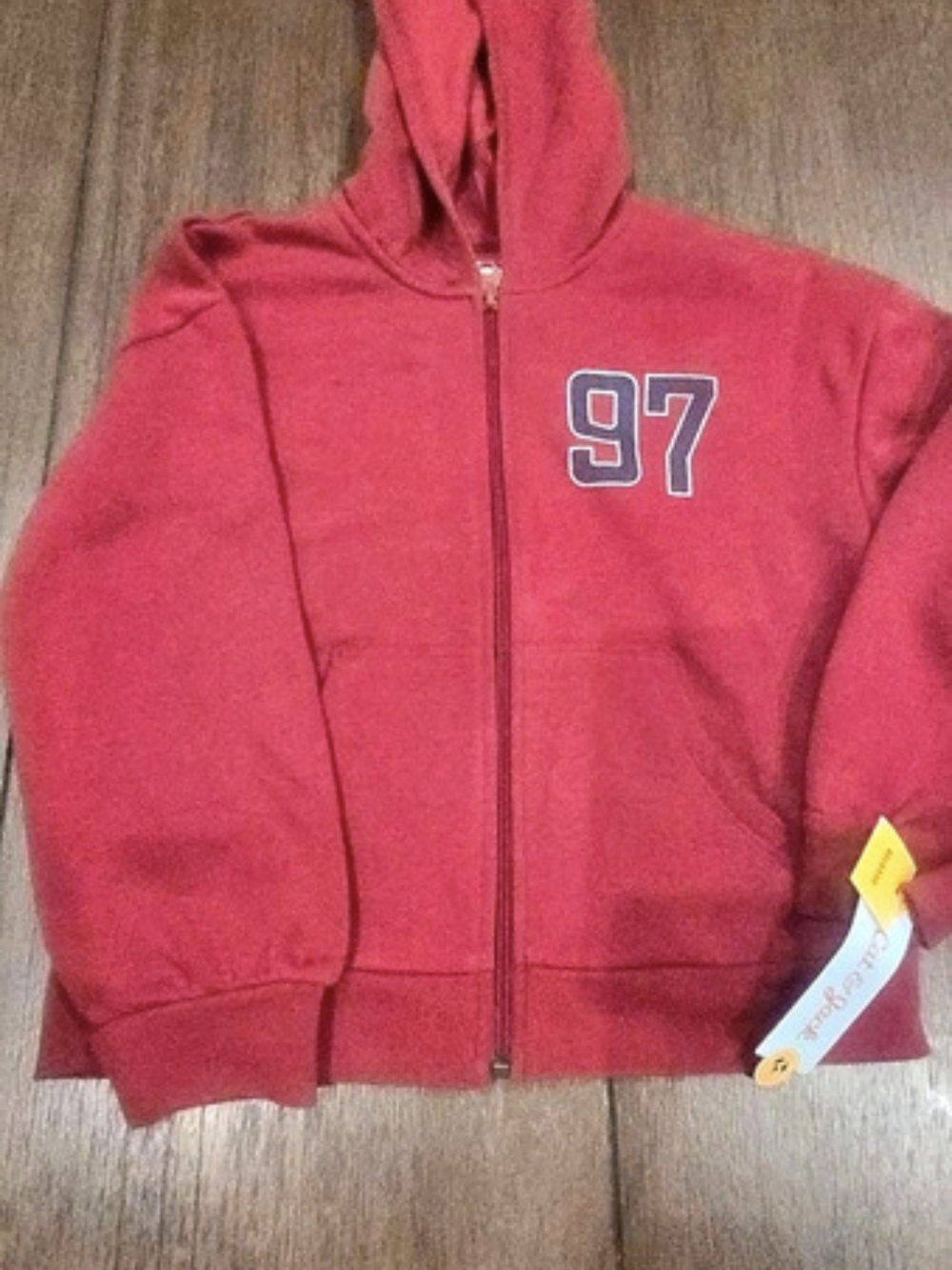 Cat And Jack  Red Zip Hoodie Size Medium NWT